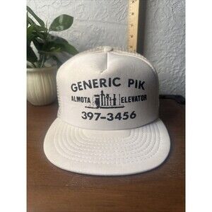 VTG Grain Elevator Generic PIK Almota Foam SnapBack Otto USA 1980s White Farm Ag